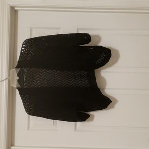 Ninaleonard womens  black  cardigan